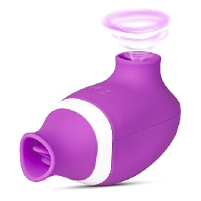 Clit Sucking & Tongue Licking Vibrator 2-in-1