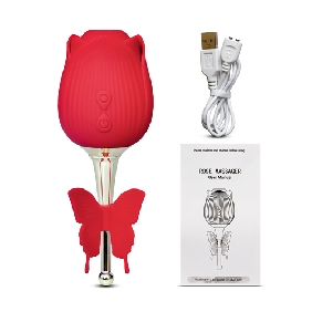 10-Speed Butterfly Clitora Rose Vibrator