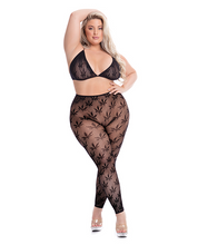 Load image into Gallery viewer, 4/20 Black Two-Piece w/ Bra &amp; Sheer Pants Queen
